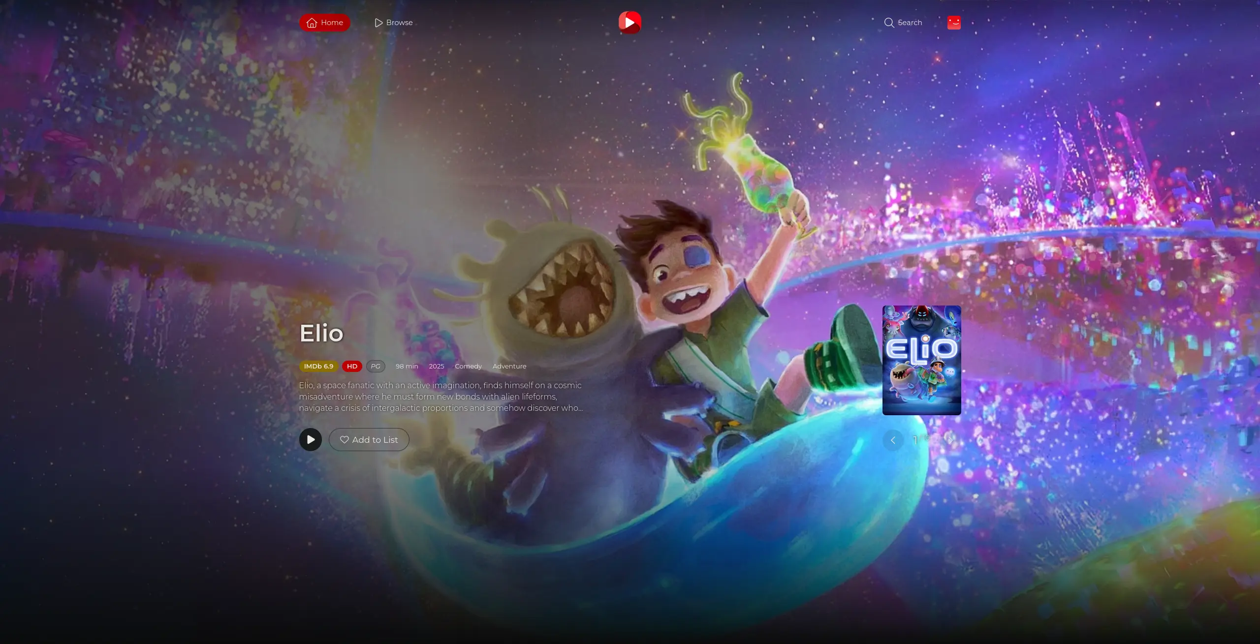 Page d'accueil du site de streaming  yflix - adresse officielle 2025