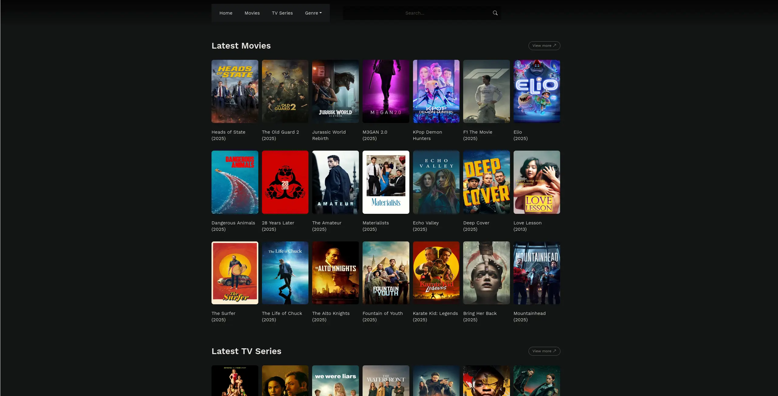 Page d'accueil du site de streaming  dorawatch - adresse officielle 2025